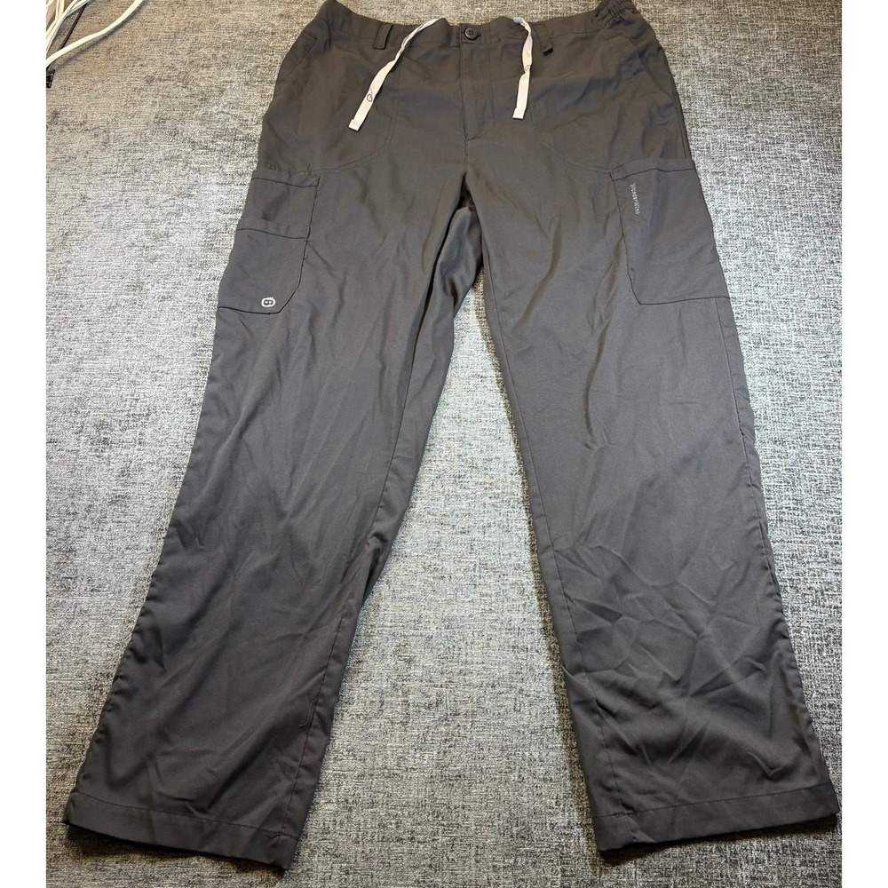 WonderWink PRO Scrub Pants Mens XL Gray Cargo Modern Fit Drawstring 1483